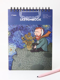 Скетчбук (B5) "Vincent starry night", blue (18*25) 30 л. 130 г/м