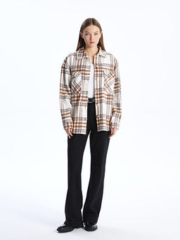 Ekose Oversize Kad?n G?mlek Ceket