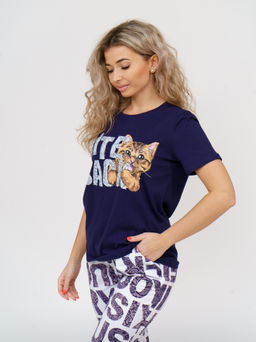 775/2 Пижама "Буквы/т.синий"