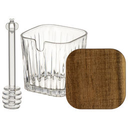 НАБОР БАНОК NATURE ДЛЯ МЕДА/САХАРА С ПАЛОЧКОЙ/ЛОЖКОЙ 300 МЛ/2 ШТ - Lefard фото 3