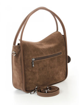 LACCOMA сумка АУ4818Ф-капучино натуральная замша хлопок  фото 4