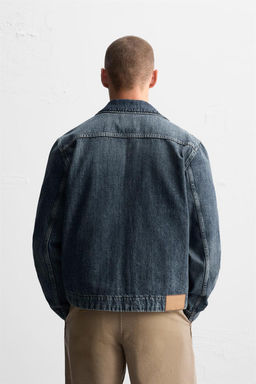 DENIM JACKET WITH ZIP - Zara фото 3