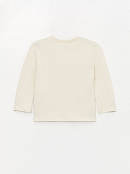 Bisiklet Yaka Uzun Kollu Bask?l? Erkek Bebek Ti??rt 2li - Waikiki фото 3