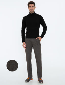 Kahverengi Regular Fit Kanvas Pantolon