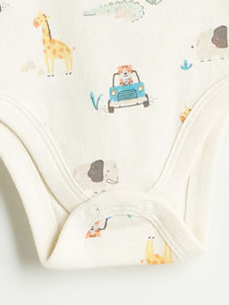 Bask?l? Erkek Bebek ??t??tl? Body