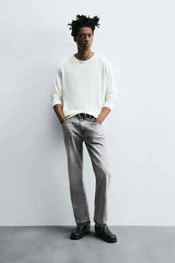 JEANS FLARE FIT ROTOS / Gris - Zara фото 11