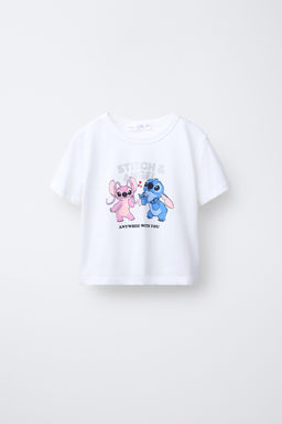 PLAIN SHIRT WITH LILO & STITCH  DISNEY CROPPED T-SHIRT PACK - Zara фото 4