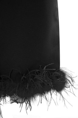 TRENDYOLMILLA Siyah Vucuda Oturan Otrisli Parlak Tasl? Dokuma K?sa S?k Abiye Elbise TPRSS23EL00255 фото 9