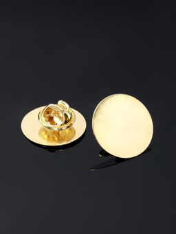 Цена за 2 шт. Основа для броши/значка (набор 5 шт.), площадка 2 см, цвет золото