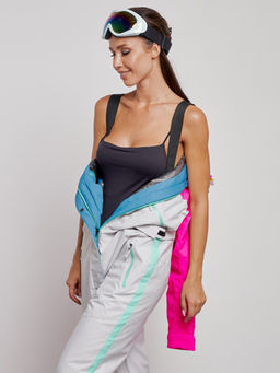 Горнолыжный комбинезон женский зимний розового цвета 2326R - Mtforce фото 12