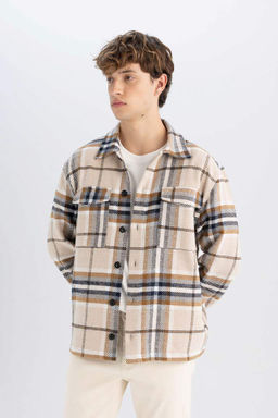 Рубашка Relax Fit в клетку с длинным рукавом Lumberjack - Defacto фото 3