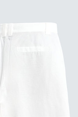 PANTAL?N WIDE FIT PLIEGUES / Blanco - Zara фото 10
