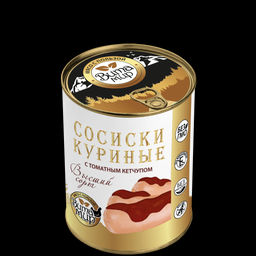 Сосиски куриные с томатным кетчупом высший сорт ВитаМир, 340г