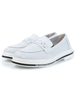 03-PDD170-1 WHITE Лоферы женские (натуральная кожа)