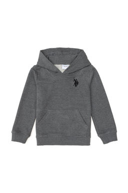 Базовый свитшот для мальчика антрацитовый меланж Неожиданная скидка в корзине