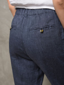 Брюки ЛИГИ 01020O синий-меланж