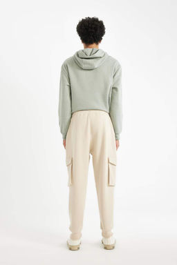 Обычные спортивные штаны для бега с карманами-карго, кружевной талией и эластичной резинкой по ноге - Defacto фото 6