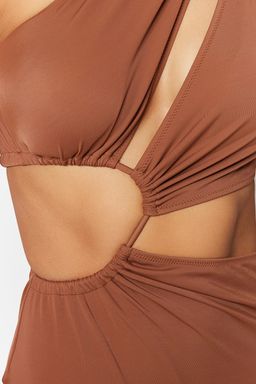 Kahverengi Tek Omuz Tunelli Cut Out/Pencereli Regular Core Mayokini TBESS23MA00206