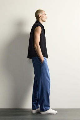 CAMISA TANK CROPPED FIT CUADROS / Negro - Zara фото 4