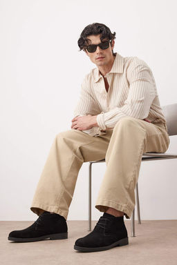 Siyah Hakiki Deri Yarma Suet Bagc?k Detayl? Chealsea Bot TAKAW26BO00017 - Trendyolmilla фото 2