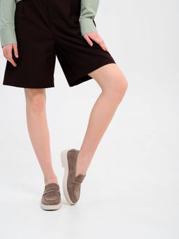 Лоферы туфли 176.1593be.Капучино замша