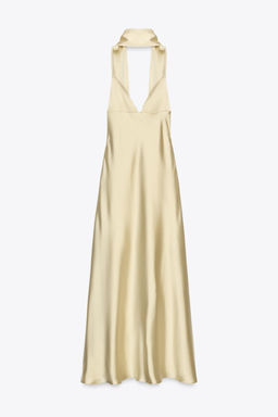 FOULARD SATIN MAXI DRESS - Zara фото 14