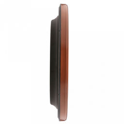 Часы настенные Пава д37,5см, h5,5см, мягкий ход, циферблат Перо белый/перламутровый; цифры арабские, черный с обводкой медного цвета; корпус пластик, светло-коричневый под дерево; в коробке (Китай) - Домашняя мода фото 3