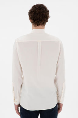 Мужская кремовая рубашка с длинным рукавом 1 бесплатно для 1 зоны в рубашках - U.s. polo assn фото 5