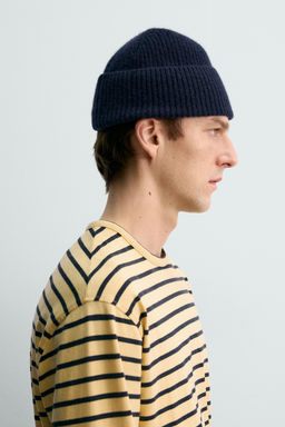 GORRO BEANIE 100% CASHMERE AARON LEVINE X ZARA / Marino  фото 2