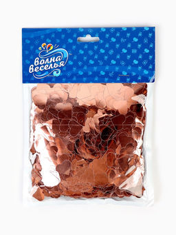 Конфетти Сердце розовое золото, металлик, 1.5 см, 50 г