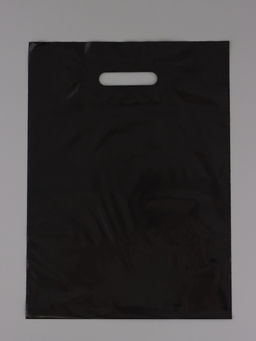 Цена за 50 шт. Пакет полиэтиленовый с вырубной ручкой, Чёрный 30×40 см, 60 мкм