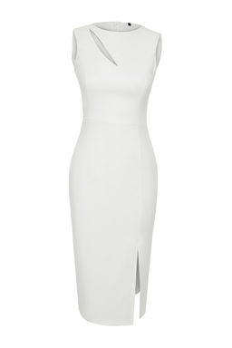 TRENDYOLMILLA Murdum Pencere/Cut Out Detayl? Dokuma Elbise TPRSS24EL00140