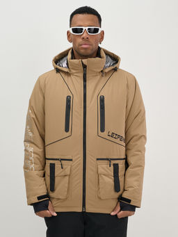 Горнолыжный костюм мужской зимний бежевого цвета 394B - Leifensh фото 13