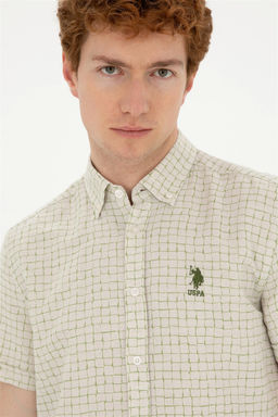 Мужская зеленая рубашка с коротким рукавом Неожиданная скидка в корзине - U.s. polo assn фото 2
