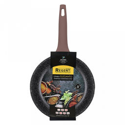 Сковорода с антипригарным покрытием Eleganto д22см, h2,3см, s1,8мм, дно s5мм, литой алюминий, многослойное антипригарное покрытию Pfluon, бакелитовая ручка с покрытием soft-touch, Regent (Китай) Подходит для всех видов плит, включая индукционну - Домашняя мода фото 5