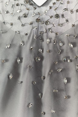 JEWEL STRAP GEORGETTE DRESS - Zara фото 8