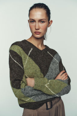 DIAMOND KNIT JUMPER - Zara фото 4