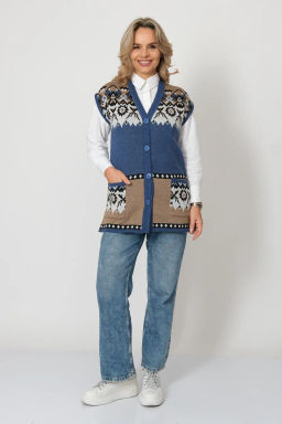 Жилет В 2369/джинсовый