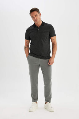 Футболка-поло приталенного кроя с короткими рукавами - Defacto фото 2