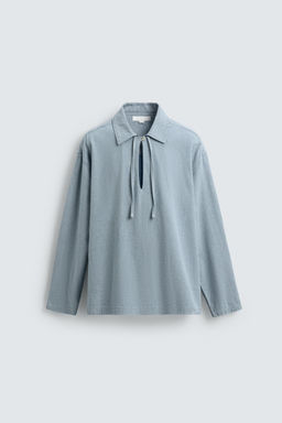 CAMISA POLO DENIM LIGERO / Azul cielo