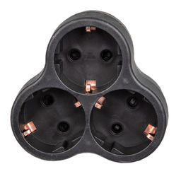 S-GES3-16F BLACK Разветвитель сетевой, с/з. 3 гнезда. 16А, 3500Вт. Черный. ТМ Uniel