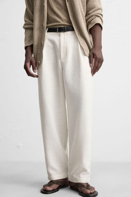 RELAXED FIT PLEATED TROUSERS - Zara фото 6