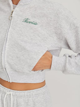 Свитшот на молнии с воротником стойкой в стиле Sporty & Rich - NEVERLATE фото 3