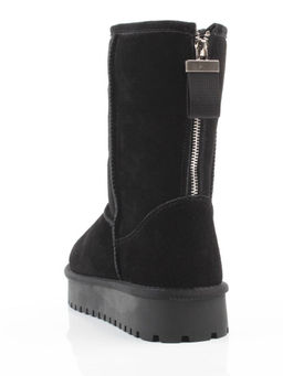 04-PAYH17-1Z BLACK Угги женские (натуральная замша, 100% шерсть)