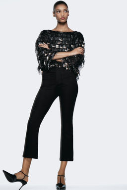 CROPPED STRETCH TROUSERS