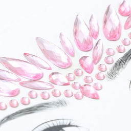 Стразы для лица Сияй!, розовые - Beauty fox фото 7