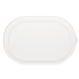 Контейнер для продуктов пластмассовый 1,5л 22х14,5х8см, овальный, подходит для СВЧ, белый (Россия) - Домашняя Мода фото 5