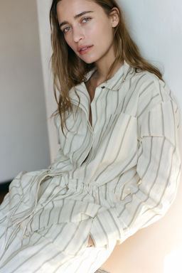 STRIPED PYJAMA TROUSERS - Zara фото 2