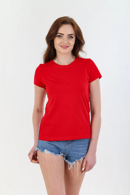 Футболка женская, цвет красный