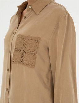 Bej Cupro Regular Fit Uzun Kollu G_mlek - Pierre cardin фото 7